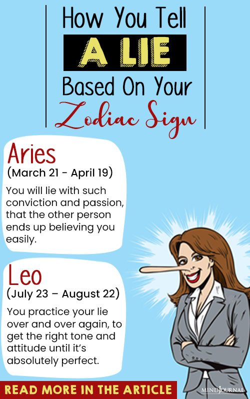 how you tell a lie based on your zodiac sign detail pin