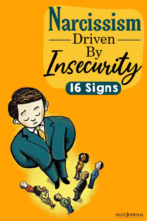 narcissism driven by insecurity sign pin