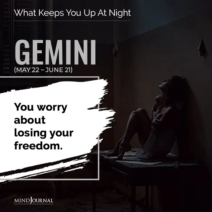 worry about losing freedom gemini