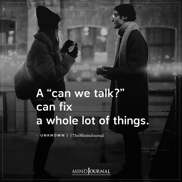 A Can We Talk Can Fix A Whole Lot Of Things
