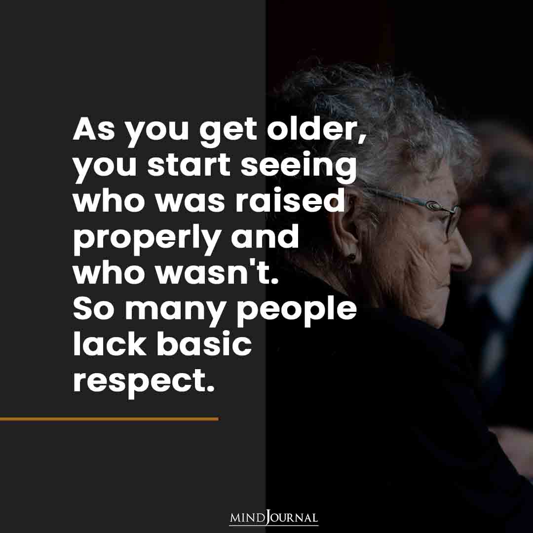 As you get older . . .