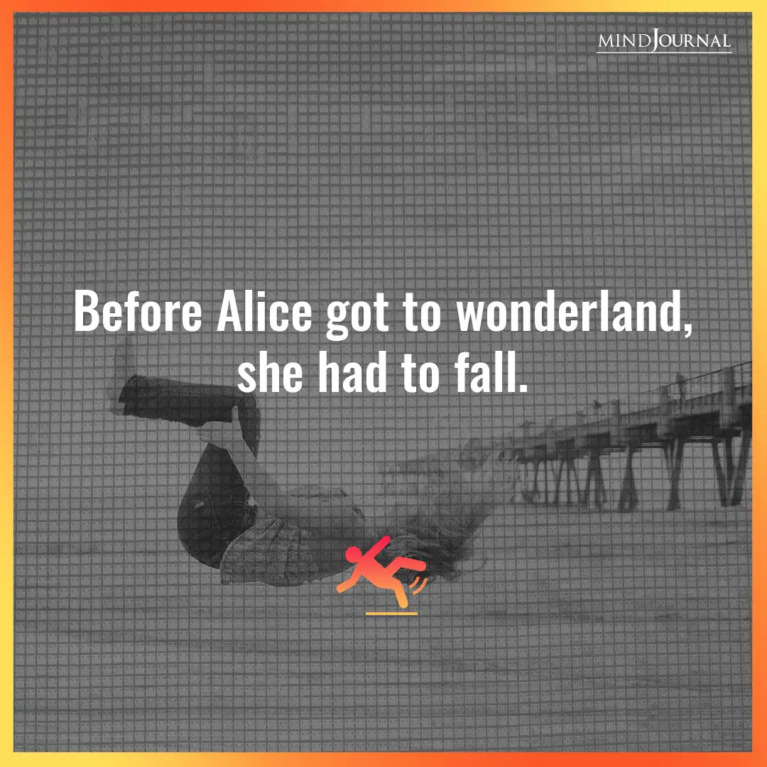 Before Alice got to wonderland.
