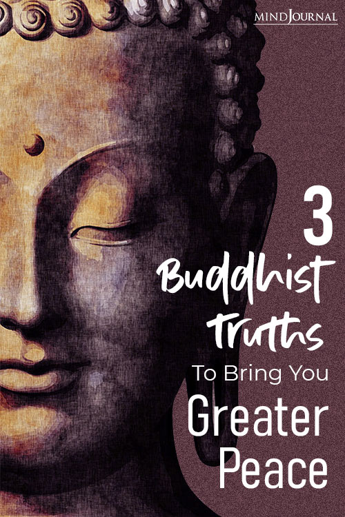 Buddhist Truths Bring Greater Peace pin