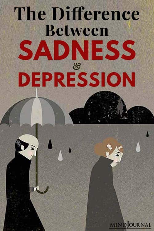 Difference Sadness Depression pin