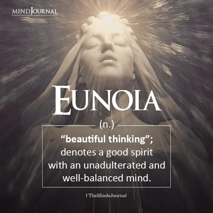 Eunoia beautiful thinking denotes a good spirit