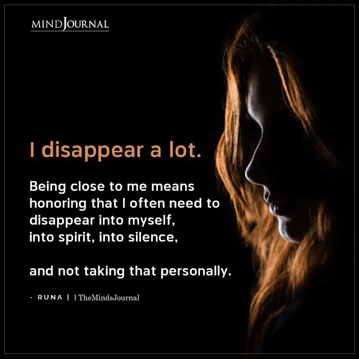 I Disappear A Lot