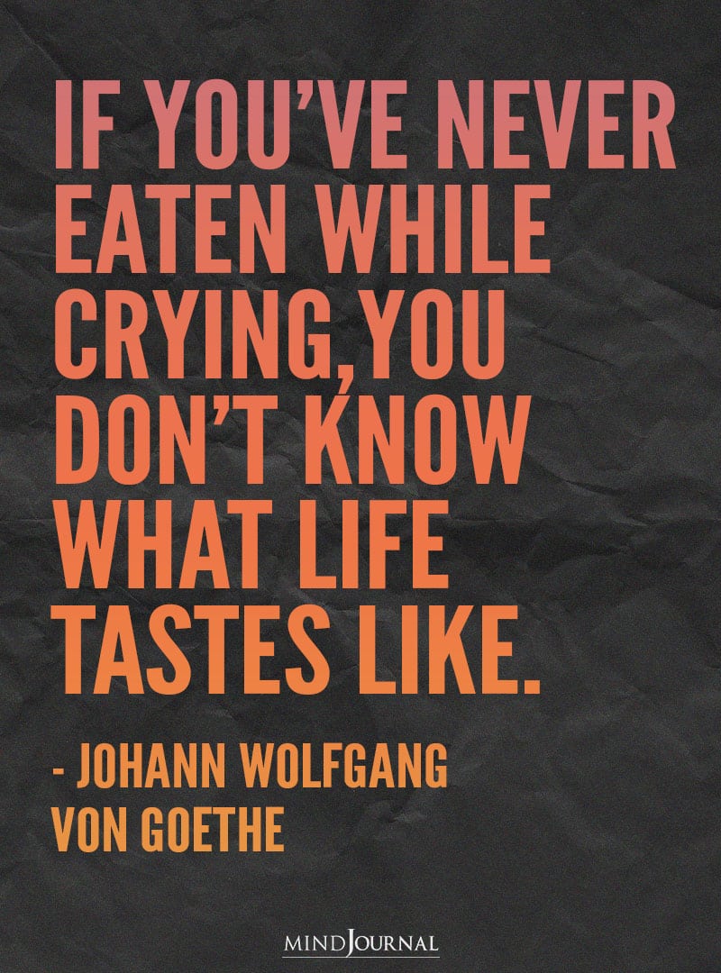 If you’ve never eaten while crying.