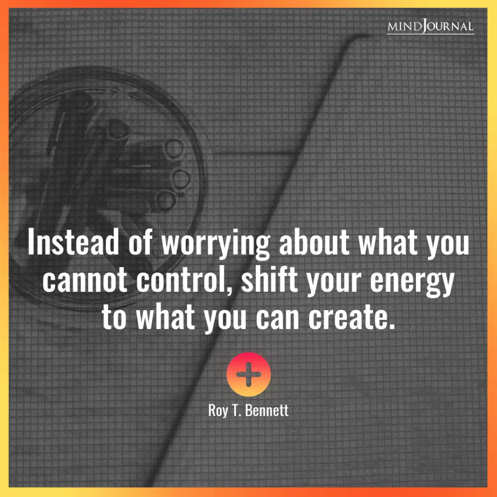 Instead of worrying about.