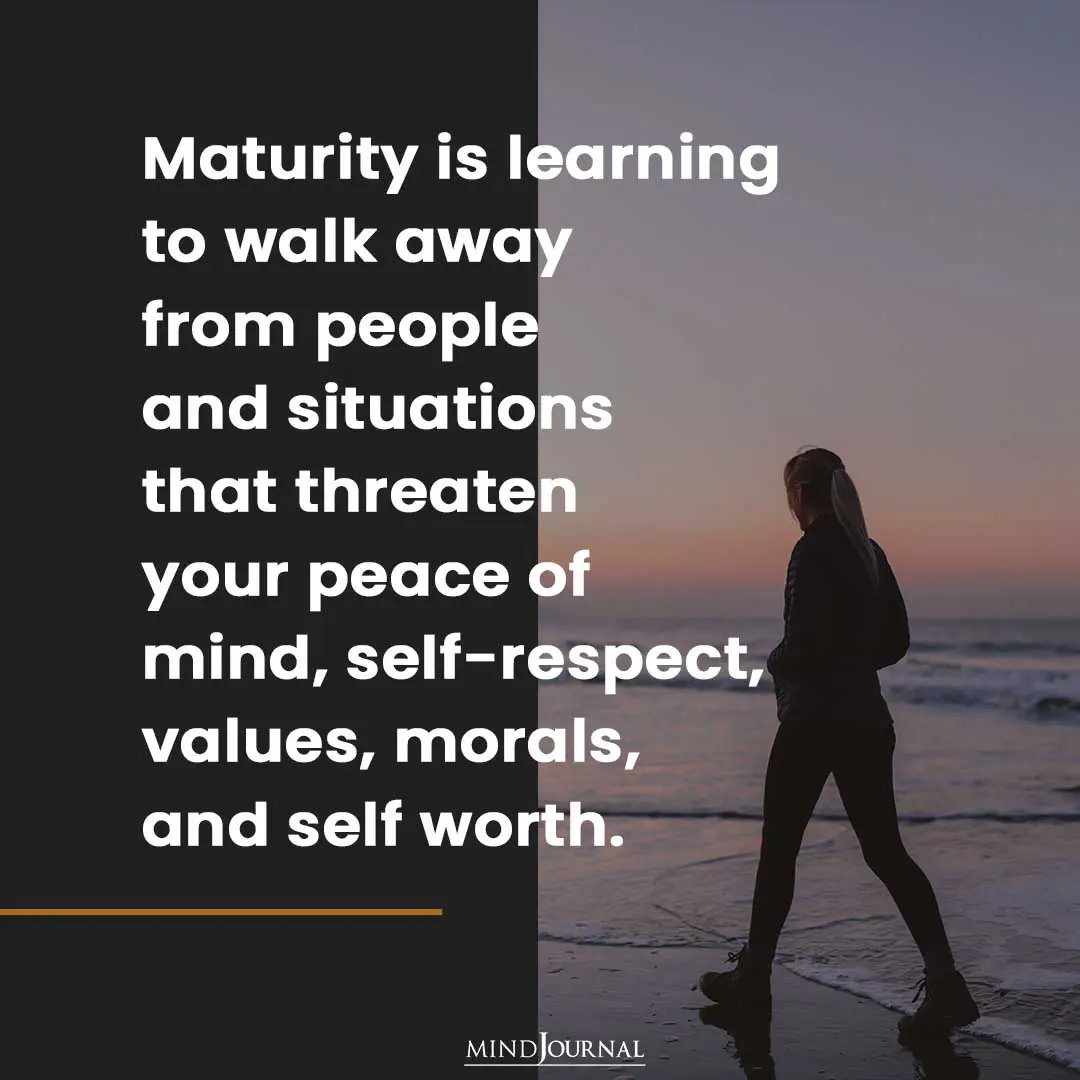 Maturity is learning to walk (1)