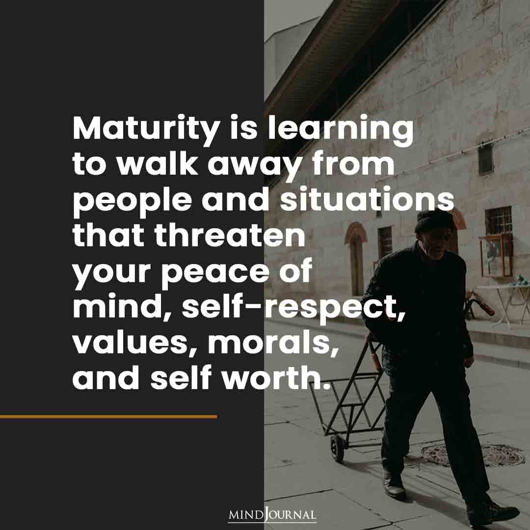 Maturity is learning