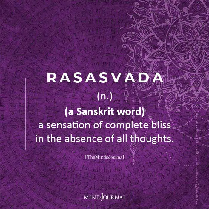 Rasasvada a Sanskrit word used to indicate