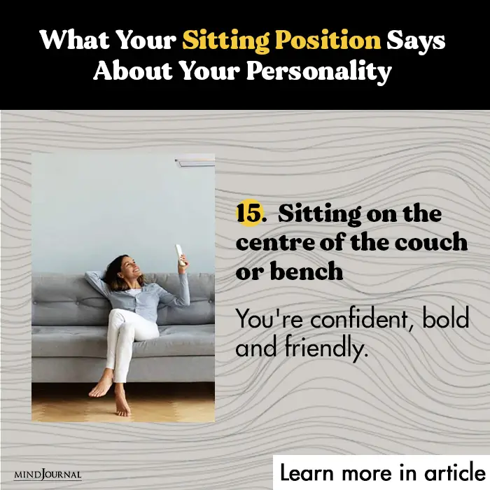 Sitting Position Says center of bench