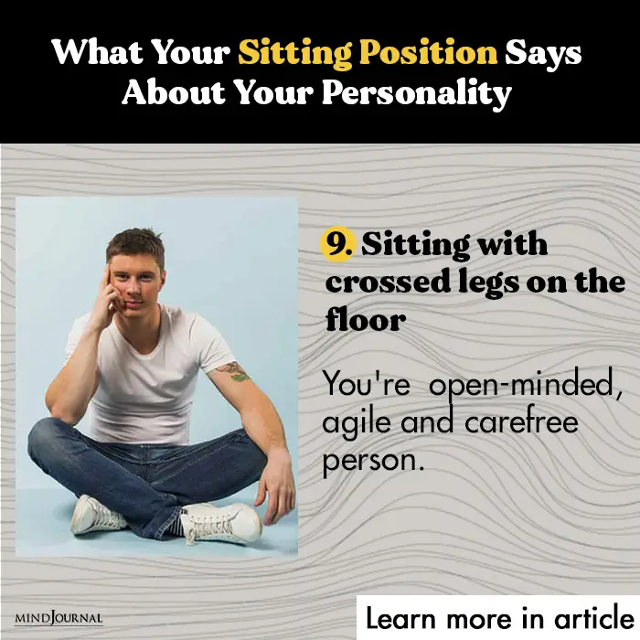 Sitting Position Says crossing floor