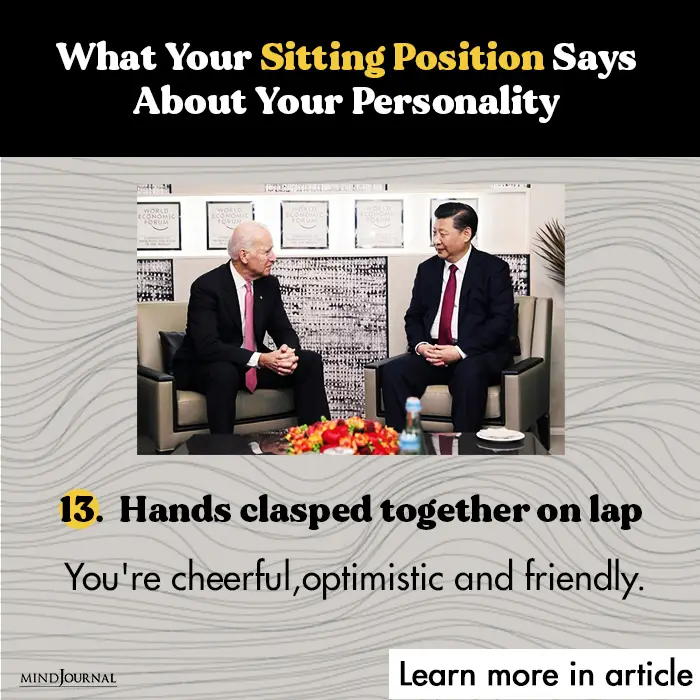 Sitting Position Says hand on lap