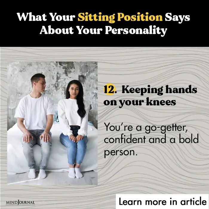 Sitting Position Says hands on knee