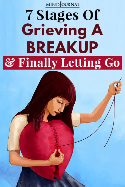 Stages Grieving Breakup Letting Go pin