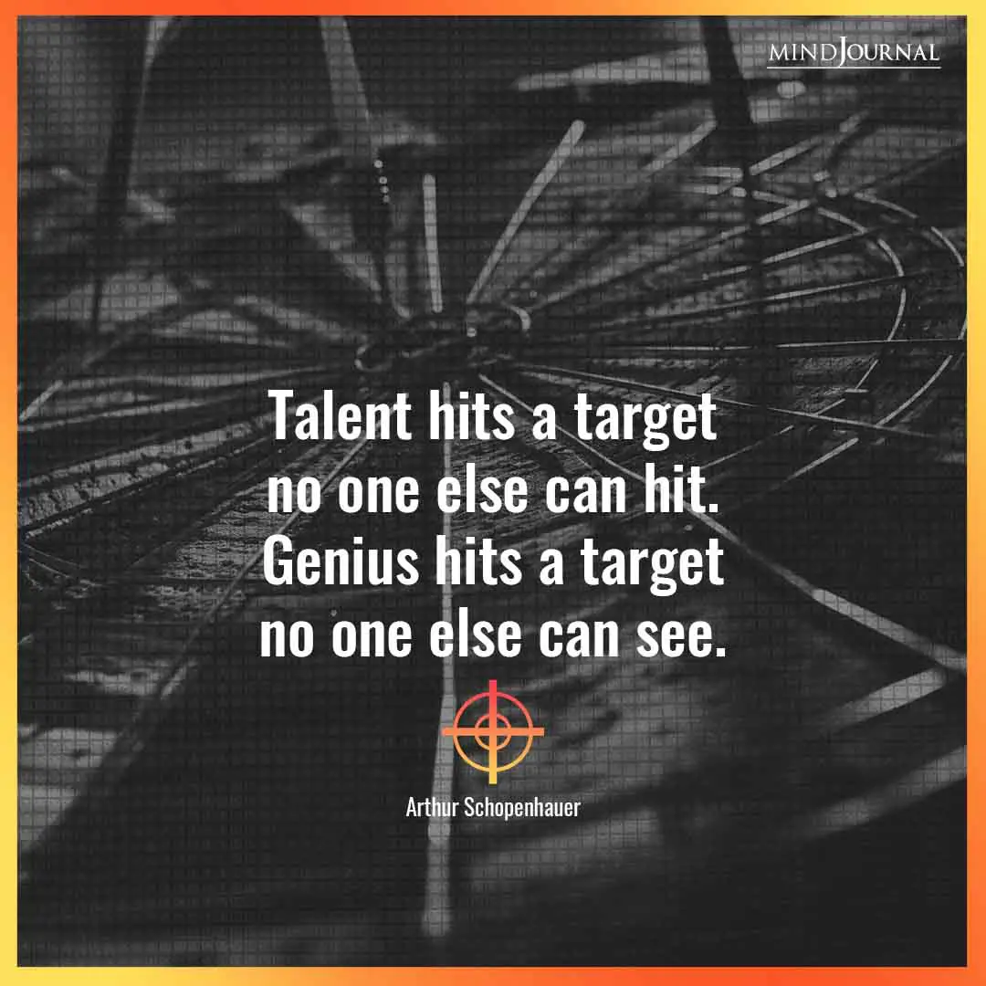 Talent hits a target.