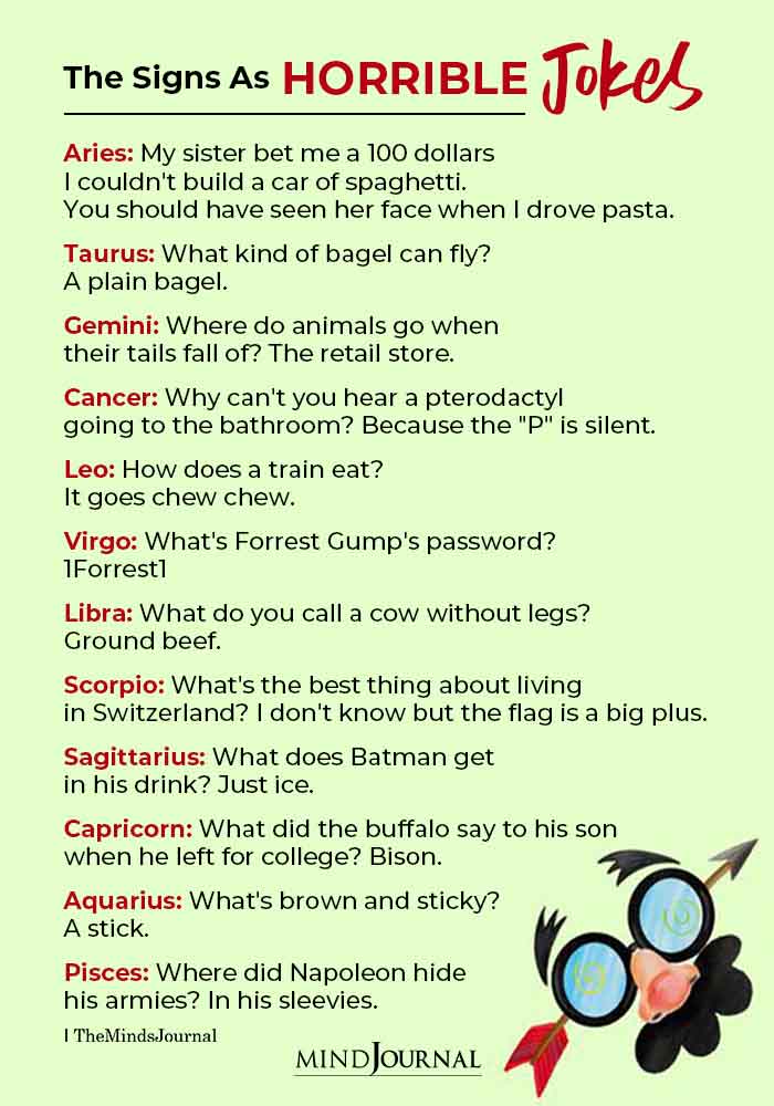 The Zodiac Signs As Horrible Jokes