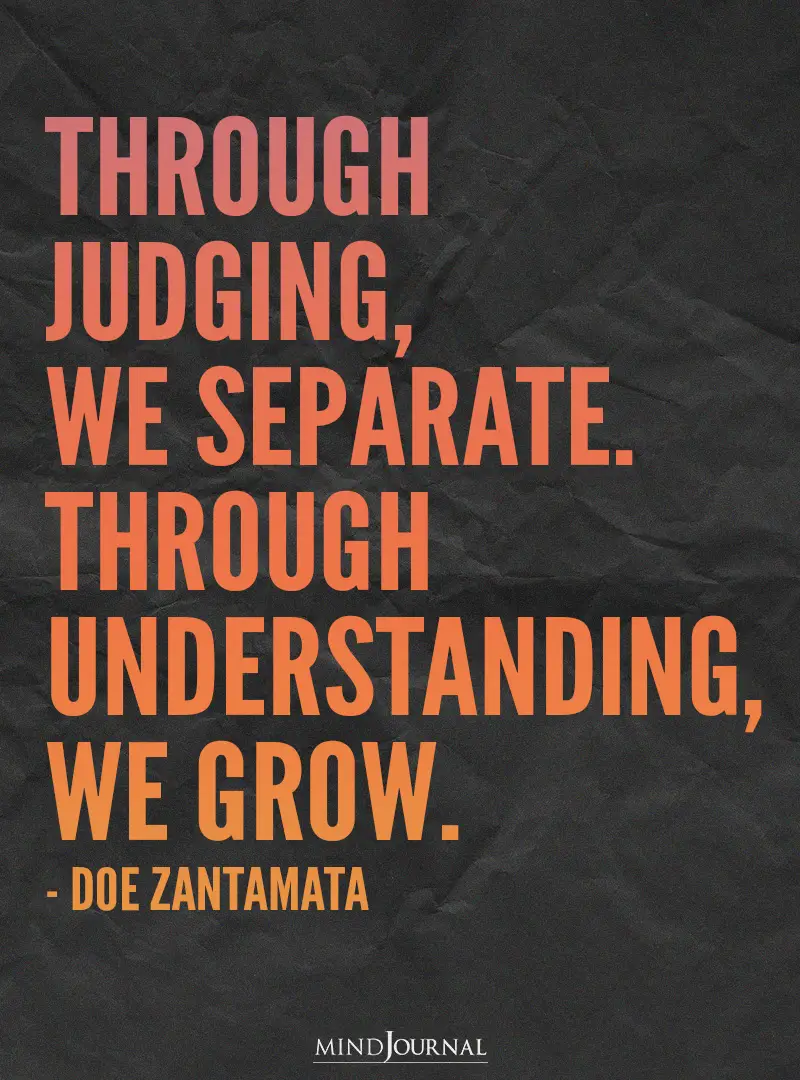 Through judging, we separate.