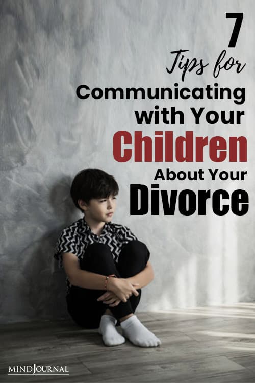 Tips Communicating Children About Divorce pin