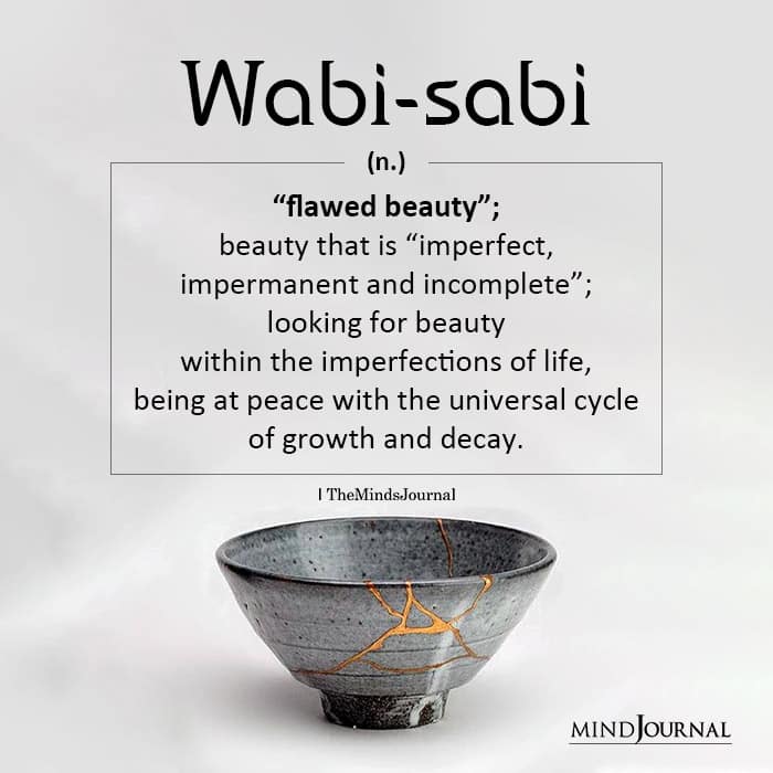 Wabi sabi flawed beauty