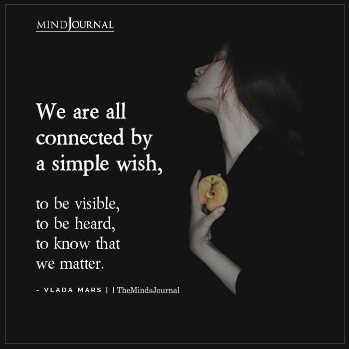 We Are All Connected By A Simple Wish