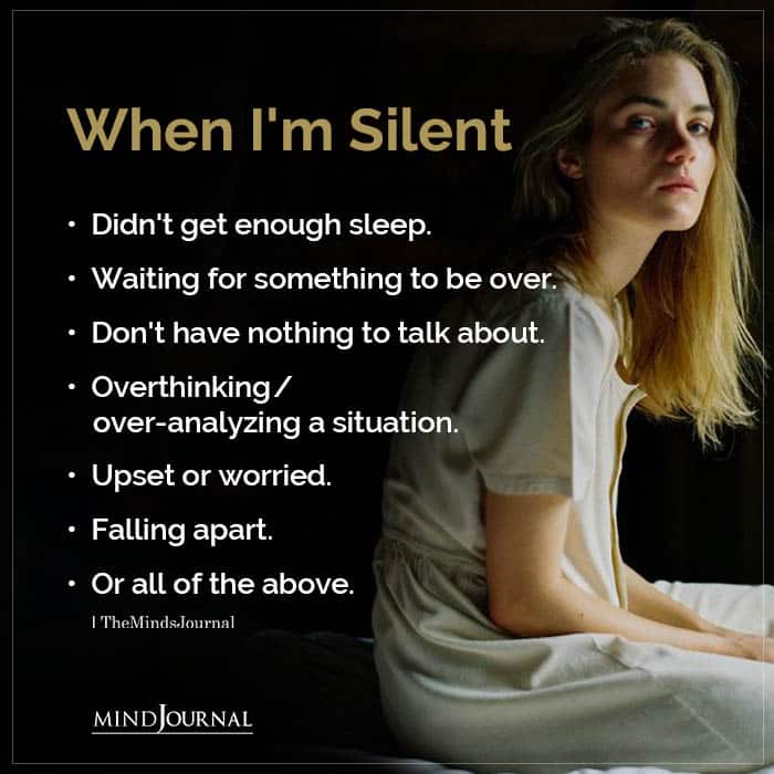 When Im Silent What It Means