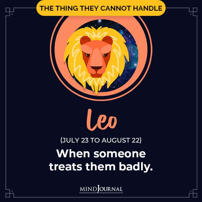 The one thing you cannot handle leo