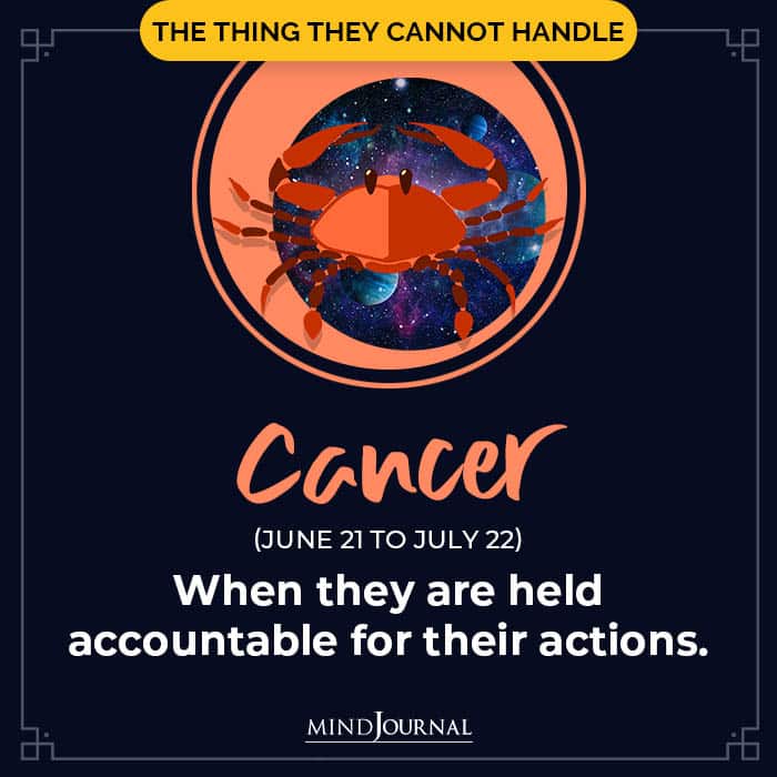 The one thing you cannot handle cancer