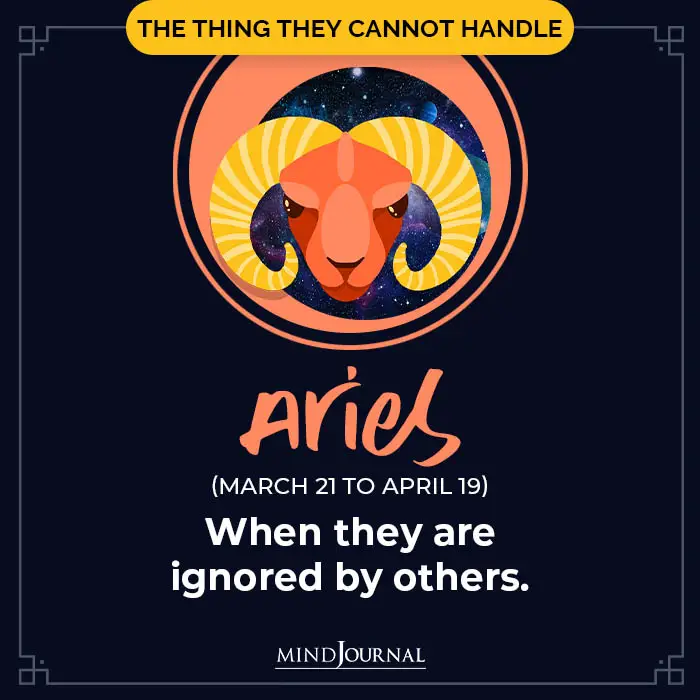 The one thing you cannot handle aries