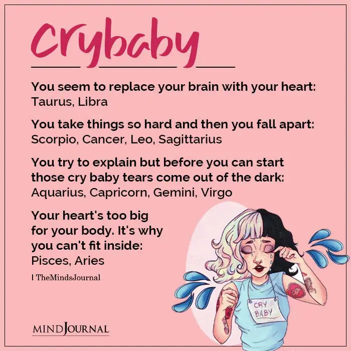 Zodiac Signs As Crybabies