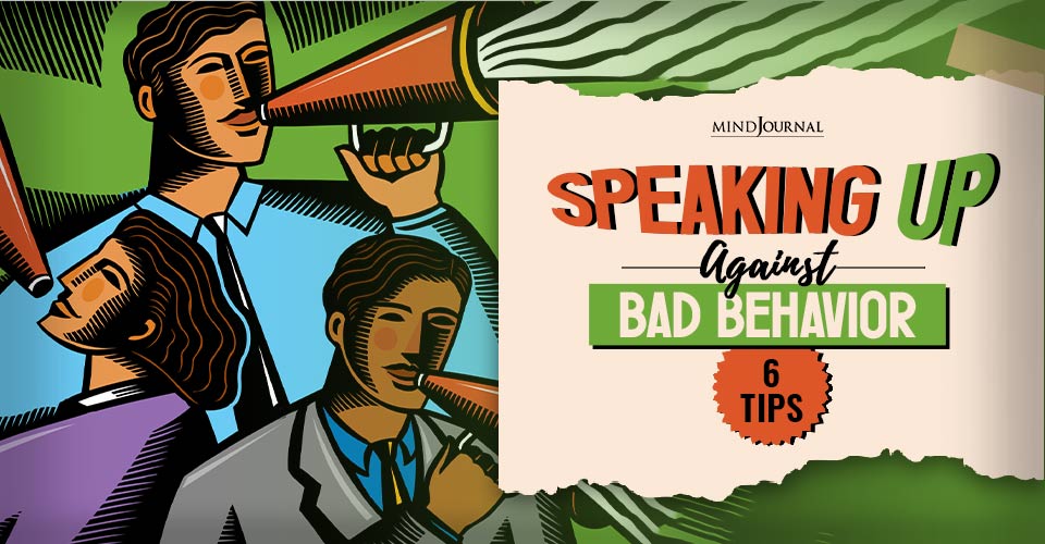 speaking up against bad behavior