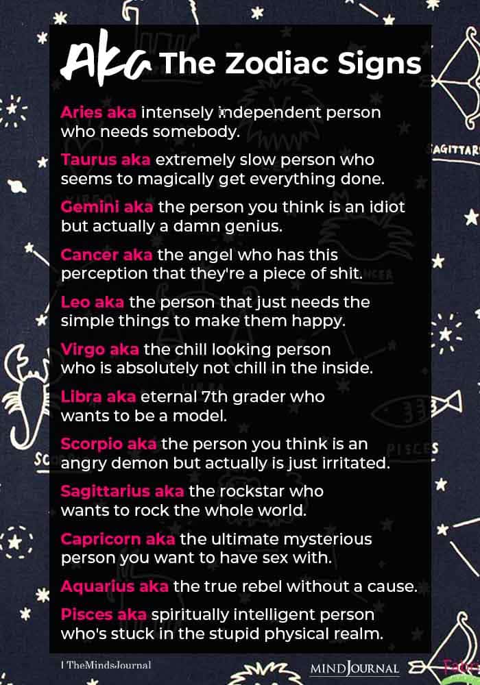 The Alternate Reality Of The Zodiac Signs