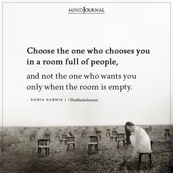 Choose The One Who Chooses You