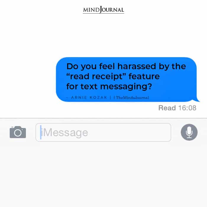 Do You Feel Harassed By The “Read Receipt” Feature For Text Messaging