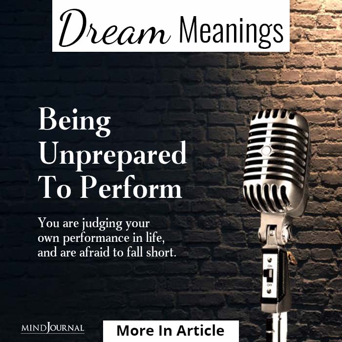 Dreams Meanings Being Unprepared to Perform