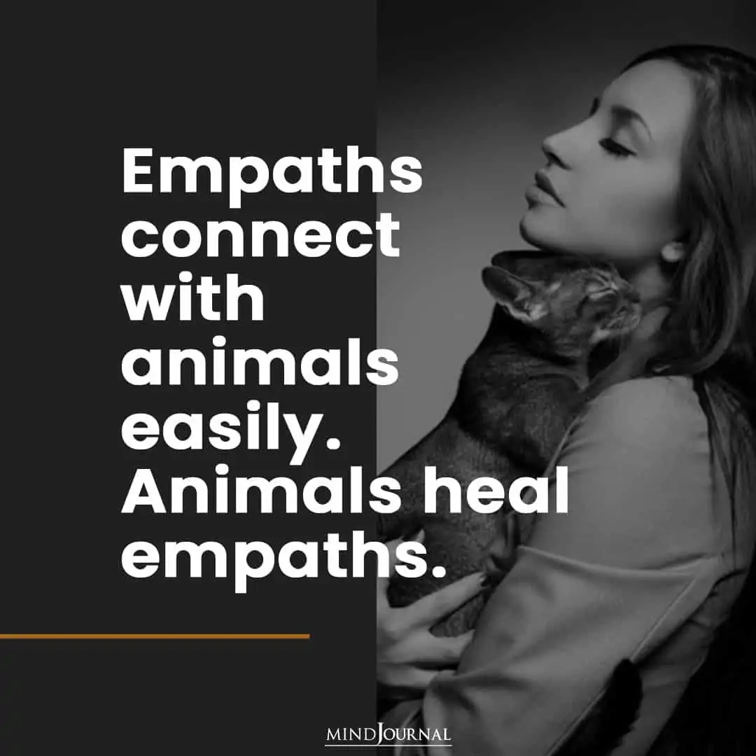 Empaths connect with animals easily.
