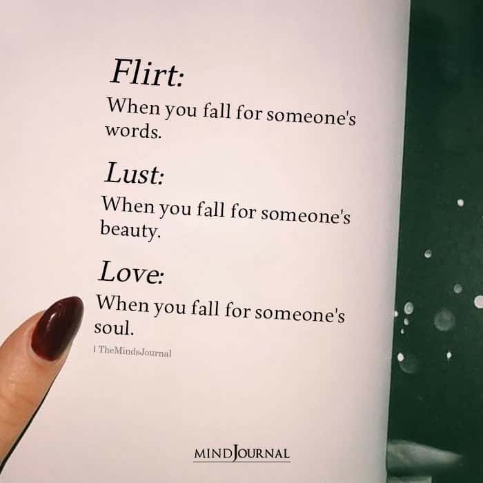 Flirt Vs Lust Vs Love