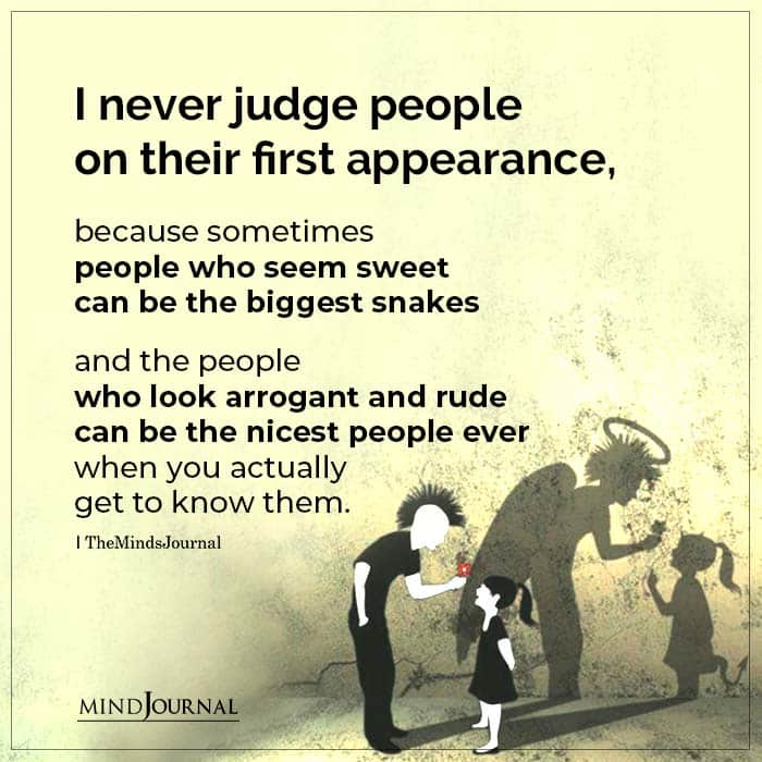 judging people by their looks