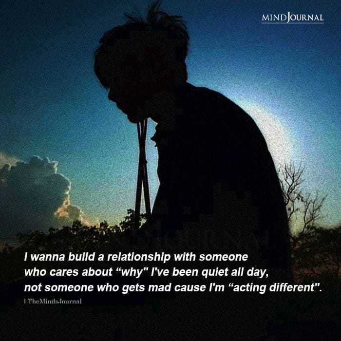 I Wanna Build A Relationship With Someone Who Care