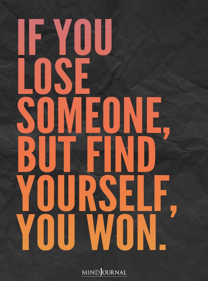 If you lose someone.