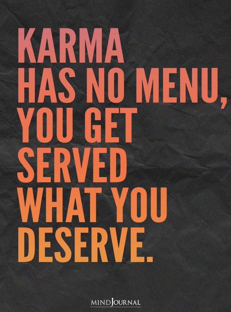 Karma has no menu.