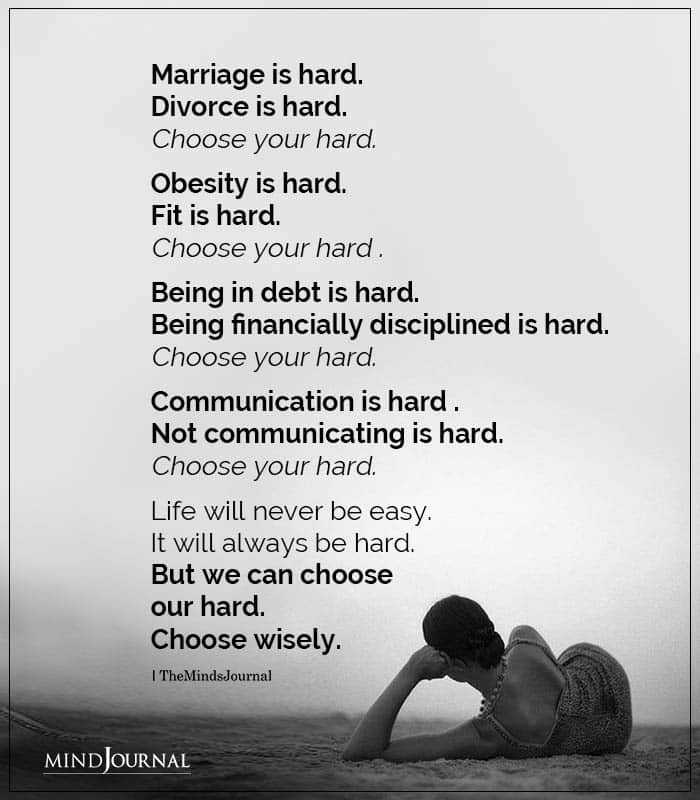 Marriage Is Hard Divorce Is Hard - Inspirational Quotes