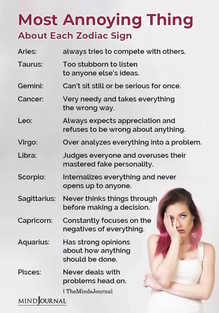 Most Annoying Thing About Each Zodiac Sign

