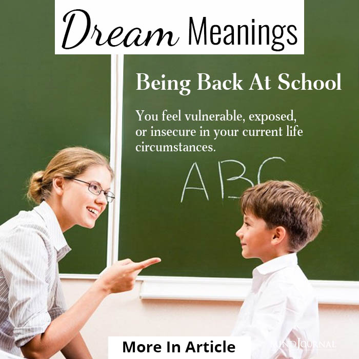 Mysterious Dreams Meanings Being Back at School