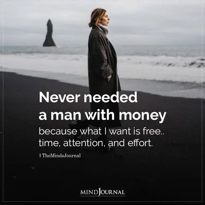 Never Needed A Man With Money