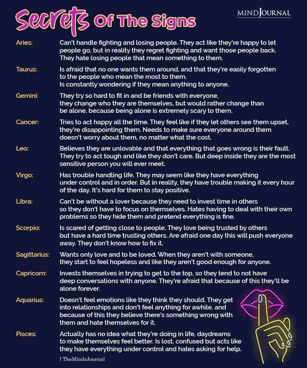 Secrets Of The Zodiac Signs