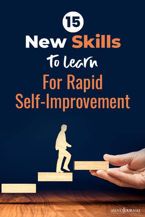 Skills Learn Self Improvement pin