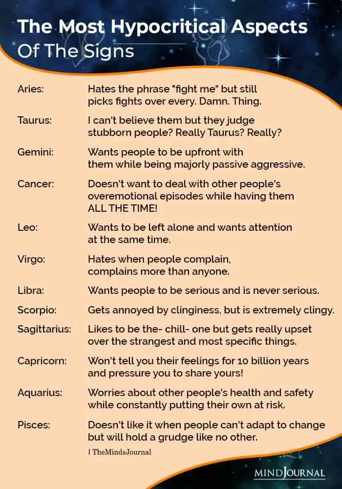 The Most Hypocritical Aspects Of The Signs