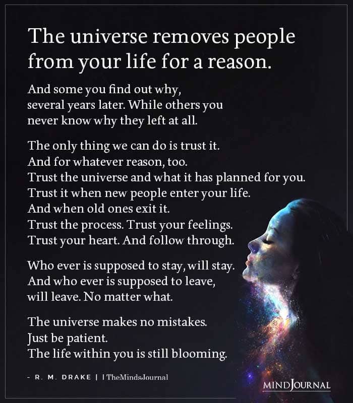 The Universe Removes People From Your Life